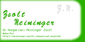 zsolt meininger business card
